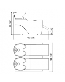 Парикмахерская мойка "Flatiron 2P Shiatsu"