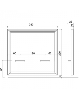 Зеркало парикмахерское "Otello Infinite (240)"