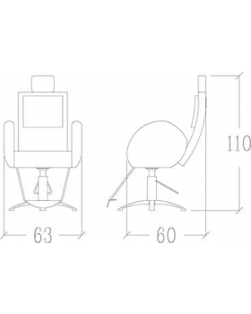 Кресло парикмахерское "GINGERMAN"