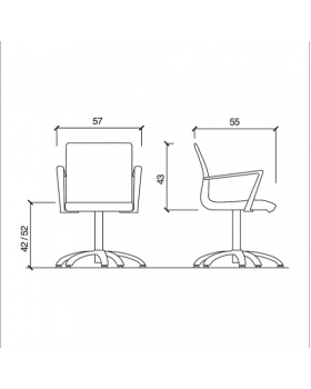 Кресло парикмахерское "Aluotis Ecoblack Dieci"