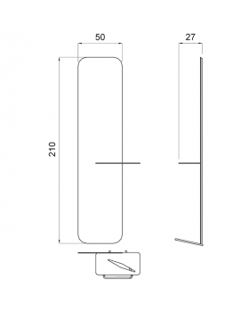 Зеркало парикмахерское "Light Eco"
