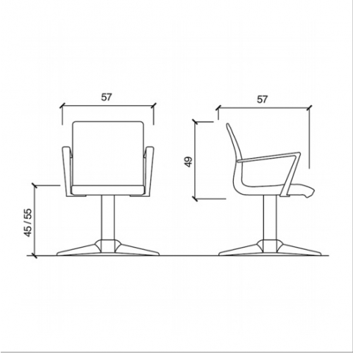Кресло парикмахерское "Aluotis Ecoblack"