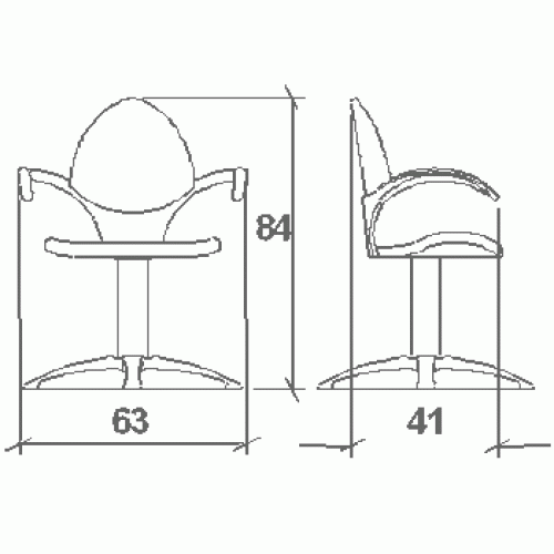 Кресло парикмахерское "Zaffira"